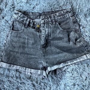 denim shorts (black)